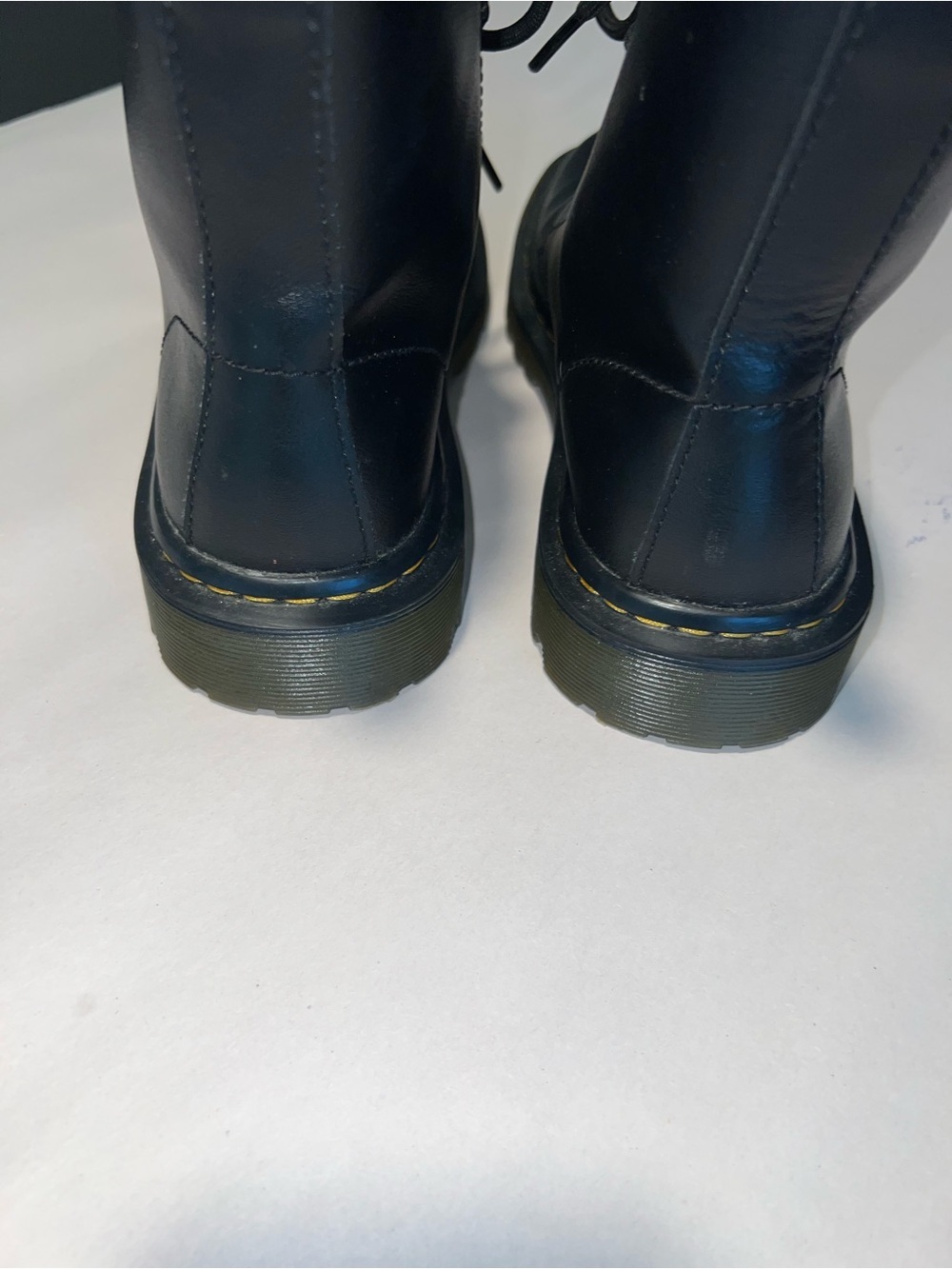 DR. MARTENS LUANA BLACK LEATHER AIR WAIR 7EYELET COMBAT BOOTS WOMENS US 5 - Picture 8 of 12